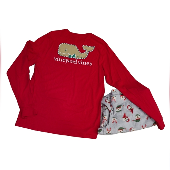 Vineyard Vines Tops - Vineyard Vines Red Christmas Whale shirt with bonus free fleece PJ pants
